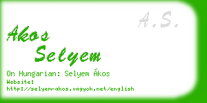akos selyem business card